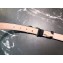 Dolce & Gabbana Width 2.5cm Dauphine Calfskin Belt Black with Gold Crystals Logo