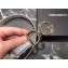 Dolce & Gabbana Width 2.5cm Dauphine Calfskin Belt Silver with Silver Logo