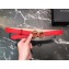 Dolce & Gabbana Width 2.5cm Dauphine Calfskin Belt Red with Gold Logo