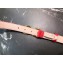 Dolce & Gabbana Width 2.5cm Dauphine Calfskin Belt Red with Gold Logo
