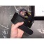 Gucci Width 3cm Leather Belt Black with Blue Crystal Dionysus Buckle
