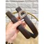 Dior Width 3cm Crystal D Buckle Belt Coffee
