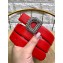 Dior Width 3cm Crystal D Buckle Belt Red