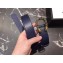 Gucci Width 3.5cm Leather Belt Navy Blue with Crystal Dionysus Buckle
