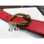 Gucci Width 3/3.5cm Leather Belt Red with Dionysus Buckle