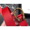 Gucci Width 3/3.5cm Leather Belt Red with Dionysus Buckle