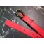 Gucci Width 3/3.5cm Leather Belt Red with Dionysus Buckle