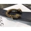 Gucci Width 3/3.5cm Leather Belt Black/Gold with Dionysus Stud Buckle