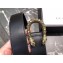 Gucci Width 3/3.5cm Leather Belt Black/Gold with Dionysus Stud Buckle