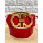 Ferragamo Width 7cm High Waist Gancini Belt Red
