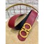Ferragamo Width 7cm High Waist Gancini Belt Burgundy