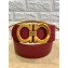Ferragamo Width 7cm High Waist Gancini Belt Burgundy
