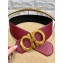 Ferragamo Width 7cm High Waist Gancini Belt Burgundy