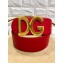 Dolce & Gabbana Width 7cm Belt Red with Gold Logo