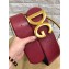 Dolce & Gabbana Width 7cm Belt Burgundy with Gold Logo