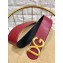 Dolce & Gabbana Width 7cm Belt Burgundy with Gold Logo