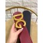 Dolce & Gabbana Width 7cm Belt Burgundy with Gold Logo