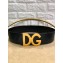 Dolce & Gabbana Width 7cm Belt Black with Gold Logo