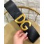 Dolce & Gabbana Width 7cm Belt Black with Gold Logo