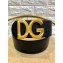 Dolce & Gabbana Width 7cm Belt Black with Gold Logo
