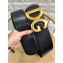 Dolce & Gabbana Width 7cm Belt Black with Gold Logo