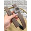 Dior Width 3cm Crystal D Buckle Belt Camel