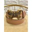 Gucci Width 4cm Leather Belt Nude with Butterfly Buckle