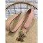 Gucci Width 4cm Leather Belt Nude with Butterfly Buckle
