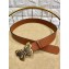 Gucci Width 4cm Leather Belt Brown with Butterfly Buckle