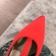 Prada Embellishment Heel Button Pumps Red 2019