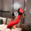 Prada Embellishment Heel Button Pumps Red 2019