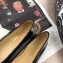 Chanel Leather Classic Bow Ballerinas Flats Patent Black