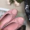 Chanel Leather Classic Bow Ballerinas Flats Pink