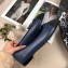Chanel Leather Classic Bow Ballerinas Flats Bi-color Dark Blue/Black