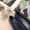 Chanel Leather Classic Bow Ballerinas Flats Bi-color Dark Blue/Black