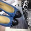 Chanel Leather Classic Bow Ballerinas Flats Bi-color Blue/Black