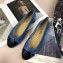 Chanel Leather Classic Bow Ballerinas Flats Bi-color Blue/Black