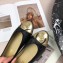 Chanel Leather Classic Bow Ballerinas Flats Bi-color Black/Gold