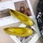 Chanel Leather Classic Bow Ballerinas Flats Yellow