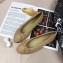 Chanel Leather Classic Bow Ballerinas Flats Nude