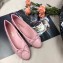Chanel Leather Classic Bow Ballerinas Flats Quilted Pink
