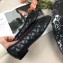 Chanel Leather Classic Bow Ballerinas Flats Quilted Black/Burgundy