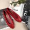 Chanel Leather Classic Bow Ballerinas Flats Quilted Red