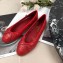 Chanel Leather Classic Bow Ballerinas Flats Quilted Red