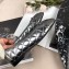 Chanel Leather Classic Bow Ballerinas Flats Quilted Silver/Black Sole