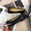 Chanel Leather Classic Bow Ballerinas Flats Bi-color Black/Silver