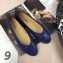 Chanel Leather Classic Bow Ballerinas Flats Quilted Blue