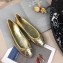 Chanel Leather Classic Bow Ballerinas Flats Gold