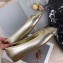 Chanel Leather Classic Bow Ballerinas Flats Gold