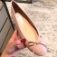 Chanel Lambskin Classic Bow Ballerinas Flats Nude
